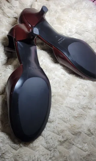 Zapatos Massimo Dutti Burdeos Talla 35 Nuevos