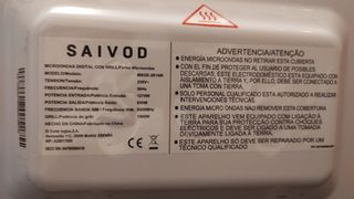 Microondas Saivod con grill y descongelador