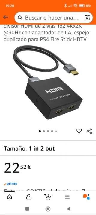 Divisor HDMI 1x2 4K@30Hz