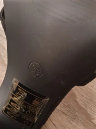 (39) Sandalias nuevas negras de tacón