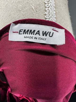 Vestido de fiesta burdeos de terciopelo