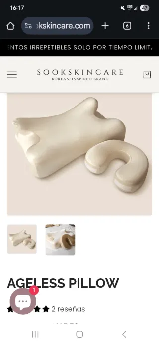 SOOKSKINCARE AGELESS PILLOW