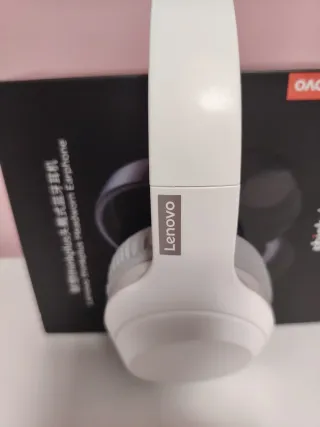 Auriculares Bluetooth Lenovo Grises y Blancos