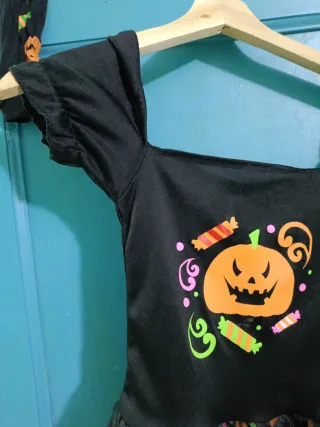 Vestido Halloween Calabaza 3-6 años,