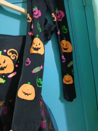 Vestido Halloween Calabaza 3-6 años,