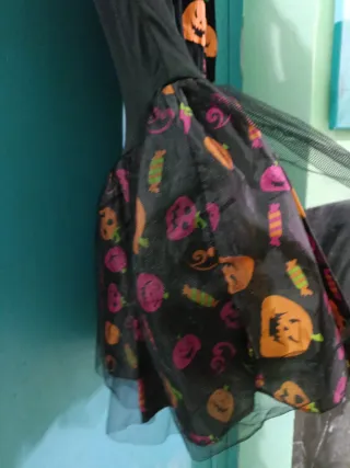 Vestido Halloween Calabaza 3-6 años,