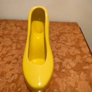 Scarpa tacco alto in ceramica gialla