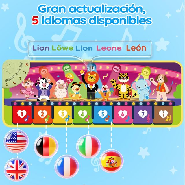 Alfombra Musical Infantil 5 Idiomas