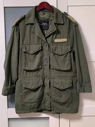 Cazadora militar Zara Talla S