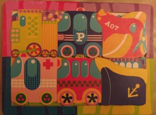 Puzzle infantil madera piezas vehículos