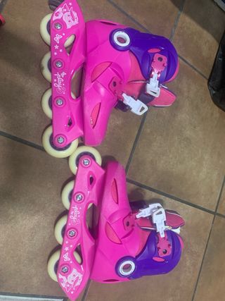 Patines en línea rosas y morados