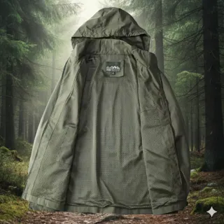 Giacca a vento uomo verde oliva