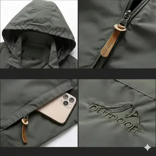 Giacca a vento uomo verde oliva