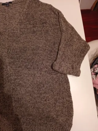 Jersey mezcla negro y verde talla única