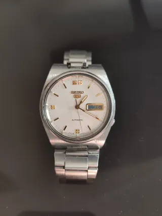Seiko 5 Automatico Vintage Bianco Oro
