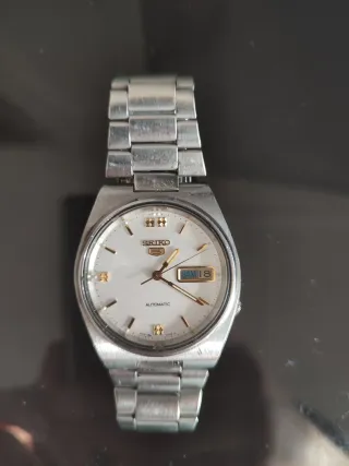 Seiko 5 Automatico Vintage Bianco Oro