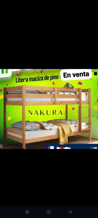 Litera de pino macizo