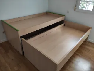 Cama nido madera con 2 colchones