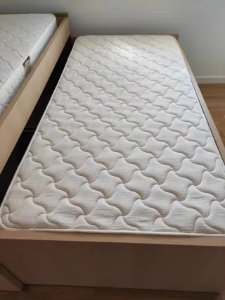 Cama nido madera con 2 colchones