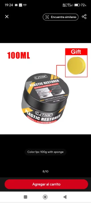 Restaurador Plástico Coche y Cuero CJTHK