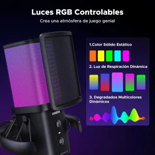 Micrófono UGREEN USB Gaming RGB