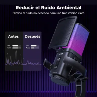 Micrófono UGREEN USB Gaming RGB