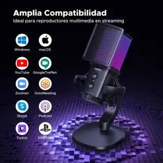 Micrófono UGREEN USB Gaming RGB