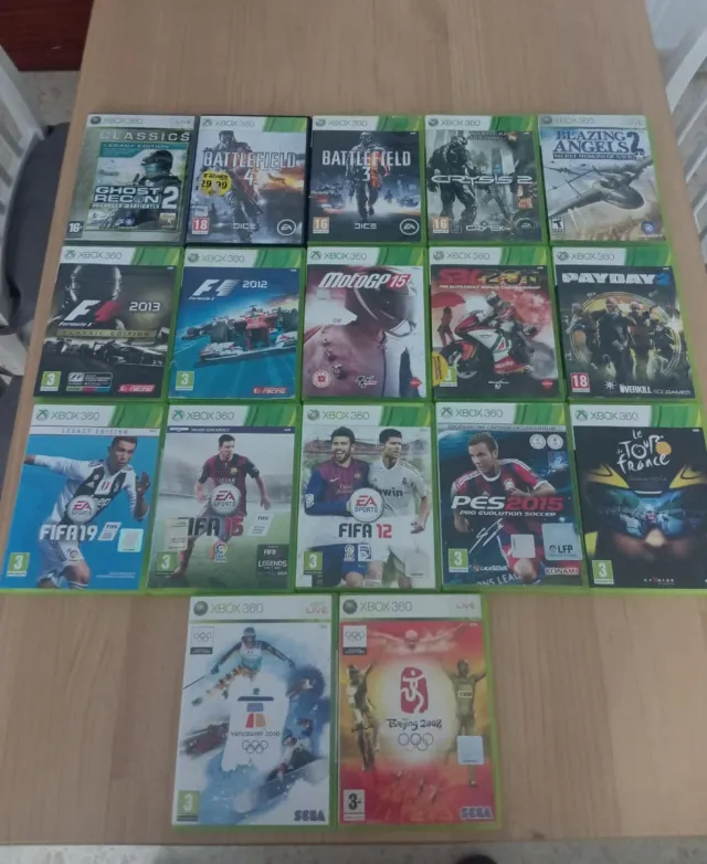 Lote Juegos Xbox 360: Fifa 19, Acción, Carreras