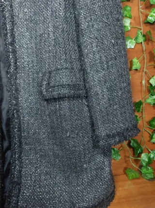 Cappotto Zara Donna Grigio Tweed