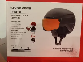 Casco Atomic Savor Visor Photo Negro