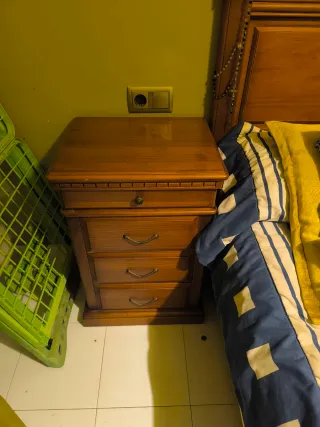 Mueble, espejo, mesitas, cabecero