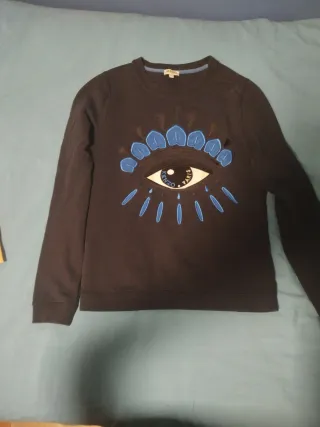 Sudadera Kenzo Infantil Ojo Azul Negra Talla XS