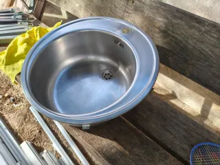 Fregadero redondo acero inoxidable 50cm