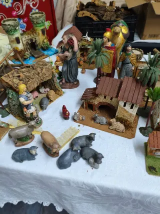 Belén tradicional figuras y casas