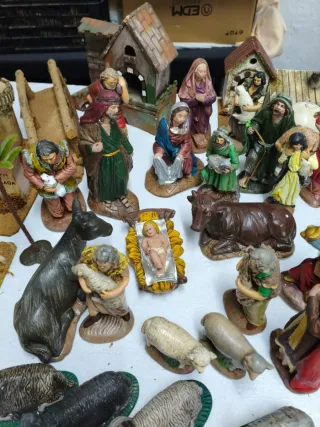 Belén tradicional figuras y casas