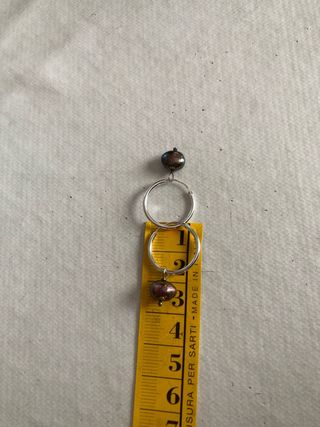 Orecchini argento a cerchio con perle di fiume