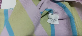 Jersey de punto rayas verde, morado y azul. Nuevo