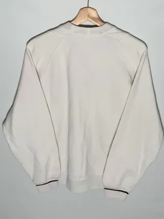 Sudadera Adidas vintage, jersey retro Y2K blanca