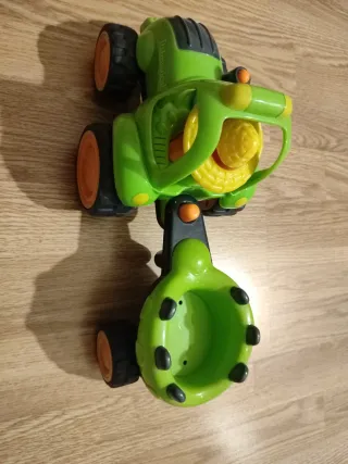 Tractor de juguete con remolque con luces