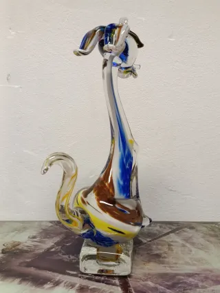 Figura Perro Cristal Murano (Multicolor)
