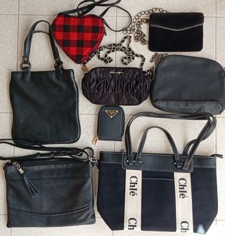 Bolsos negros Dolce Gabbana Prada, choe