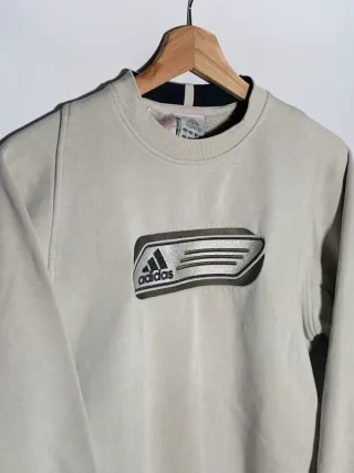 Sudadera Adidas vintage, jersey retro Y2K beige