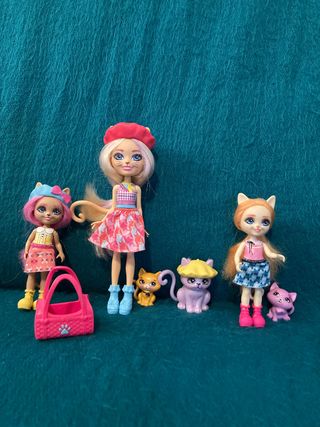 Familia Enchantimals Gatos Siamese