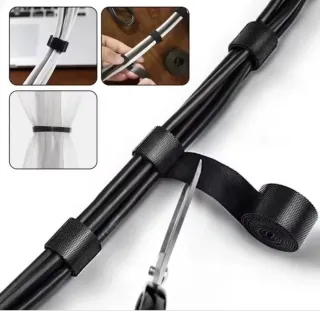 Cinta velcro organizador cables negra