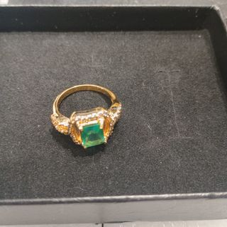 Colgante y Anillos Emporia Plata Verde