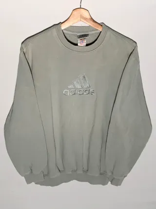 Sudadera Adidas vintage, jersey retro Y2K gris