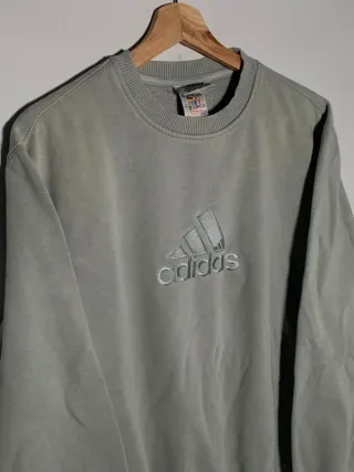 Sudadera Adidas vintage, jersey retro Y2K gris