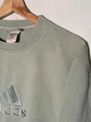 Sudadera Adidas vintage, jersey retro Y2K gris