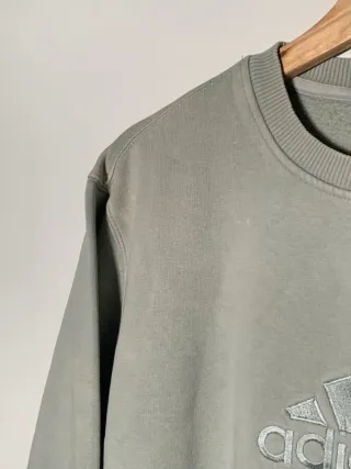 Sudadera Adidas vintage, jersey retro Y2K gris