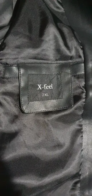 Giubbino similpelle uomo nero 2XL